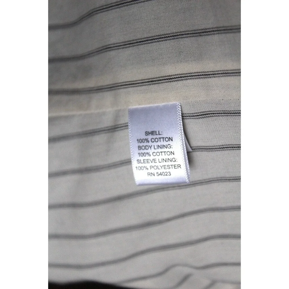 charcoal pinstripe Banana Republic cotton blazer jacket sport suit‎ coat 44 R